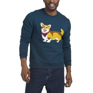 BONOBOS Blue Critter Super Soft Fleece Crew Neck Sweatshirt